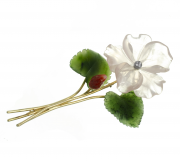 Zlatá brož ve tvaru květiny